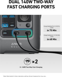 Anker SOLIX C300 DC Portable Power Station, 288Wh, 300W, Outdoor Camping