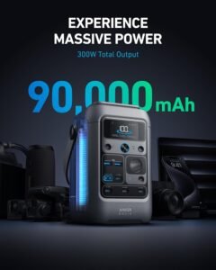 Anker SOLIX C300 DC Portable Power Station, 288Wh, 300W, Outdoor Camping